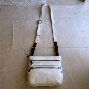 Fossil Leather Crossbody, brand new with tag